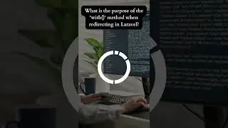Question: What is the purpose of the 'with()' method when redirecting in Laravel?