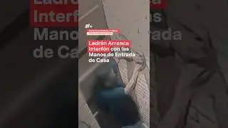 Ladrón arranca interfón con las manos de entrada de casa en Puebla - N+ #Shorts