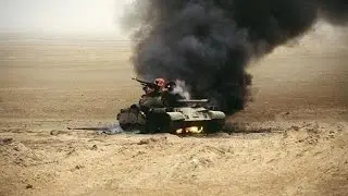 ISIS Tank Destroyed in Kobani by Kurdish Fighter - Syria War 2015