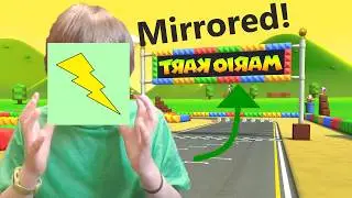 Playing MARIO KART but EVERYTHING IS MIRRORED!!!