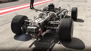 1966 BRM P83 F1 Car Sound Warming Up Its 3.0L 16-Cylinder, H-Layout Engine!