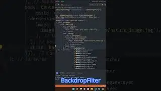 How to apply backdrop effect or blur any widget in flutter 