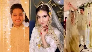 Hiba Bukhari & Arez Ahmed Nikkah Video | Wedding of Inteha-e-ishhq Drama Saim & Rida Actors