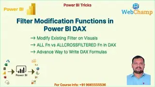 PBI 15.10: Filter Modification Functions in DAX ||  ALL and ALLCROSSFILTERD in Power BI DAX