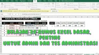 Tutorial Excel mudah untuk admin dan pemula, penting untuk pekerjaan dan Tes Kerja