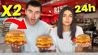 🍔 MANGIO IL DOPPIO della MIA RAGAZZA per 24 ORE!