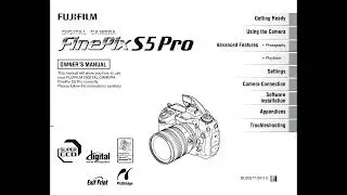 Fuji s5Pro USER MANUAL инструкция пользования