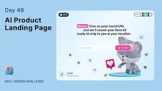 Daily UI Design Challenge | Day 46 | AI Product Landing Page