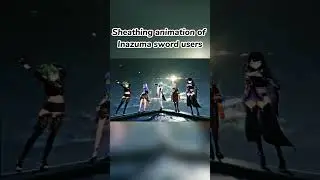 Sheathing animation of Inazuma sword users| Genshin Impact