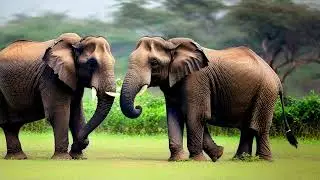 Two Indian Elephants in Conversation | No Copyright Sound Effect & Free to Use for Editing