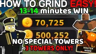 Tower Defense SImulator How to Grind Coins Fast and Easy!