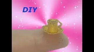 DIY Как сделать блюдца и чашки из бумаги Посуда для кукол