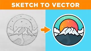 Adobe Illustrator Tutorial: Create a Vector Logo from a Sketch in 2024!