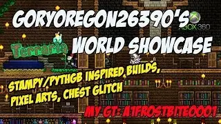 GoryOregon26390's Terraria Xbox World Showcase | YouTuber Inspired Builds, Pixel Arts