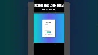 Responsive Login Form with React & Tailwind 