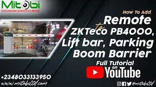 How to Configure Remote on ZKTeco PB4000 Boom Barrier Series | ZKTeco PB4060 Parking Barrier Gate