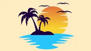 Sunset Illustration from Sketch | INKSCAPE TUTORIAL