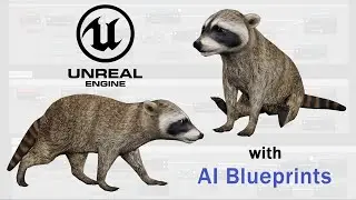 Medhue Raccoon with AI in Unreal Engine!!!