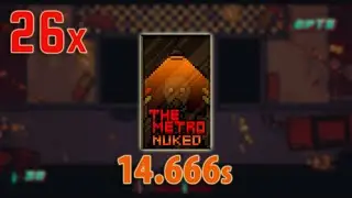 Hotline Miami 2 The Metro : Nuked Speedrun in 14.666s (Level editor)