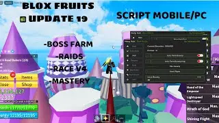 BLOX FRUITS SCRIPT HUNG HUB MOBILE/PC UPDATE 19 AUTO FARM | BOSS FARM |RAIDS|RACE V4|MASTERY(NO KEY)