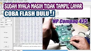 Laptop HP Compaq 435 tidak tampil layar coba flash bios