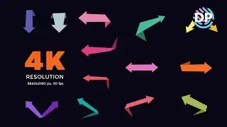 Animated paper arrows 4K in After Effects + manual