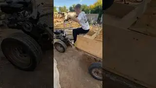 Колёса от автомобиля на мотоблоке😎😁