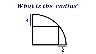 What is the radius of this Quarter Circle? | Viral Math Problem | Learn Math with Zain