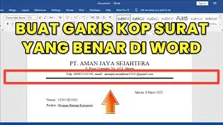 Cara Buat Garis Kop Surat di Word