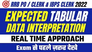 RRB Clerk 2022 | Expected Tabular DI | Pre Level DI