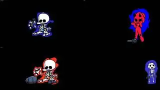 Boyfriend Girlfriend Pico And Sky Turning To Game Over Screen In FNF