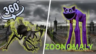 ☠️ 360º VR Horror: Poppy Playtime Monsters  Zoonomaly Invade the Cemetery!
