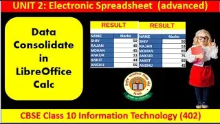 Consolidating Data in OpenOffice Calc | Subtotal in OpenOffice Calc |Class 10 Information Technology