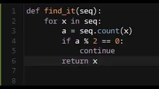 Python - Find the Odd Int | 6KYU