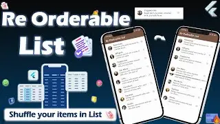 Drag & drop list items | Reorderable list view flutter