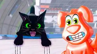 Весёлая кошка в лабиринте улиц японского города и желейный Стасик. Игра Little Kitty Big City.