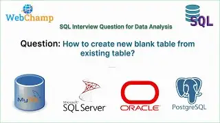 SQL Question: How to Create a New Blank Table from Existing Table in SQL || SELECT INTO STATEMENT