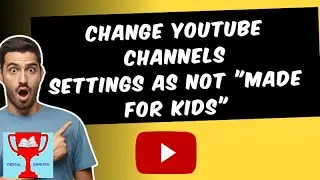 Change YouTube Settings as NOT MADE FOR KIDS for every video