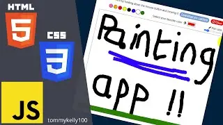 Painting & drawing app with HTML, CSS and JAVASCRIPT. Project build beginner tutorial .