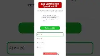 SAS Certification Questions | Question - 22