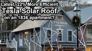 Little House Brewing Company in Chester Connecticut, built in 1836, now has a Tesla Solar Roof!