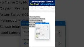#Shorts | How to convert text to column in word | ICT Nuggets