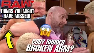THINGS YOU MIGHT HAVE MISSED! WWE RAW! CODY RHODES BROKEN ARM! TRIPLE H CONFRONTS CODY RHODES!