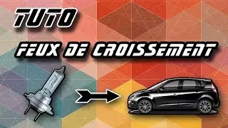TUTO changer l'ampoule d'un feux de croisement Renault Scenic 3 (how to change dipped headlight)