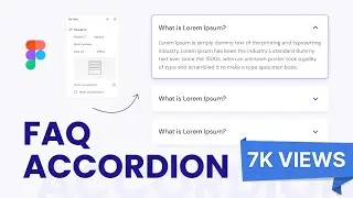 Figma Tutorial: Design Interactive FAQ Accordion Prototypes 