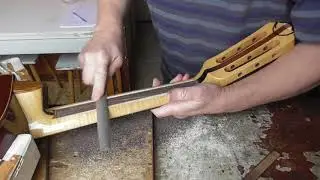 Обработка грифа и головки рашпилем(видео №435).