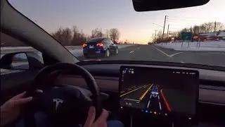 Tesla FSDBeta v10.8 - 9 min. drive from Wethersfield to Newington Connecticut with no interventions!