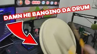 osu!taiko with an actual drum (woah)