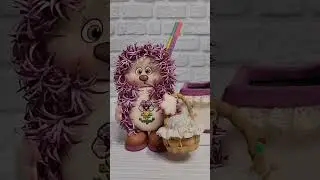 Ежик и корзиночка из фоамирана #творчество #diy
