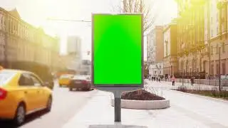 Green screen billboard || Copyright free